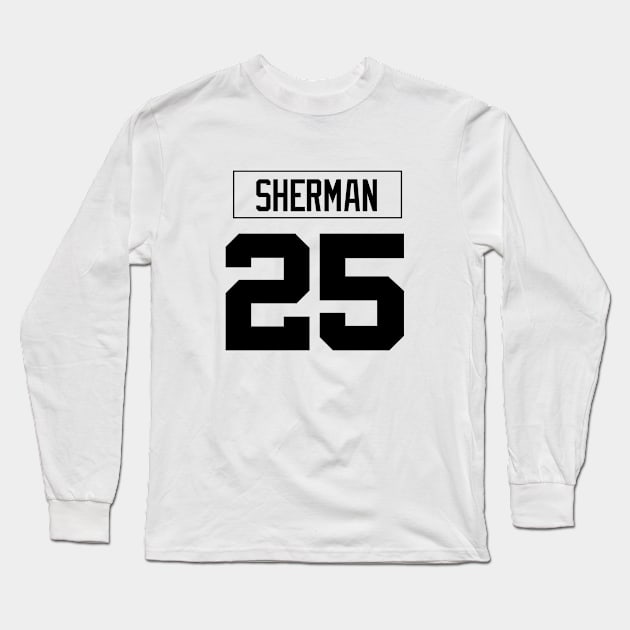 Richard Sherman Number Long Sleeve T-Shirt by Cabello's